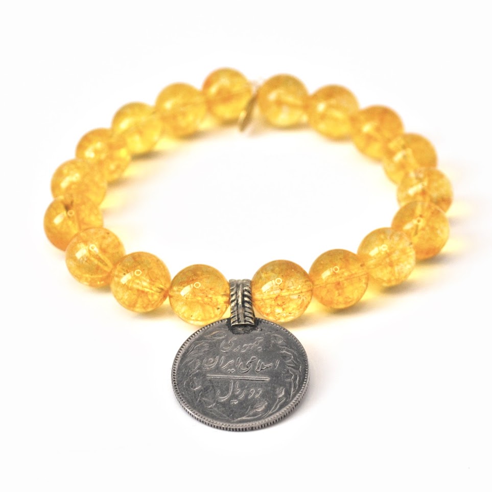 1973 Coin + Citrine Crystal Bracelet | One-of-a-Kind