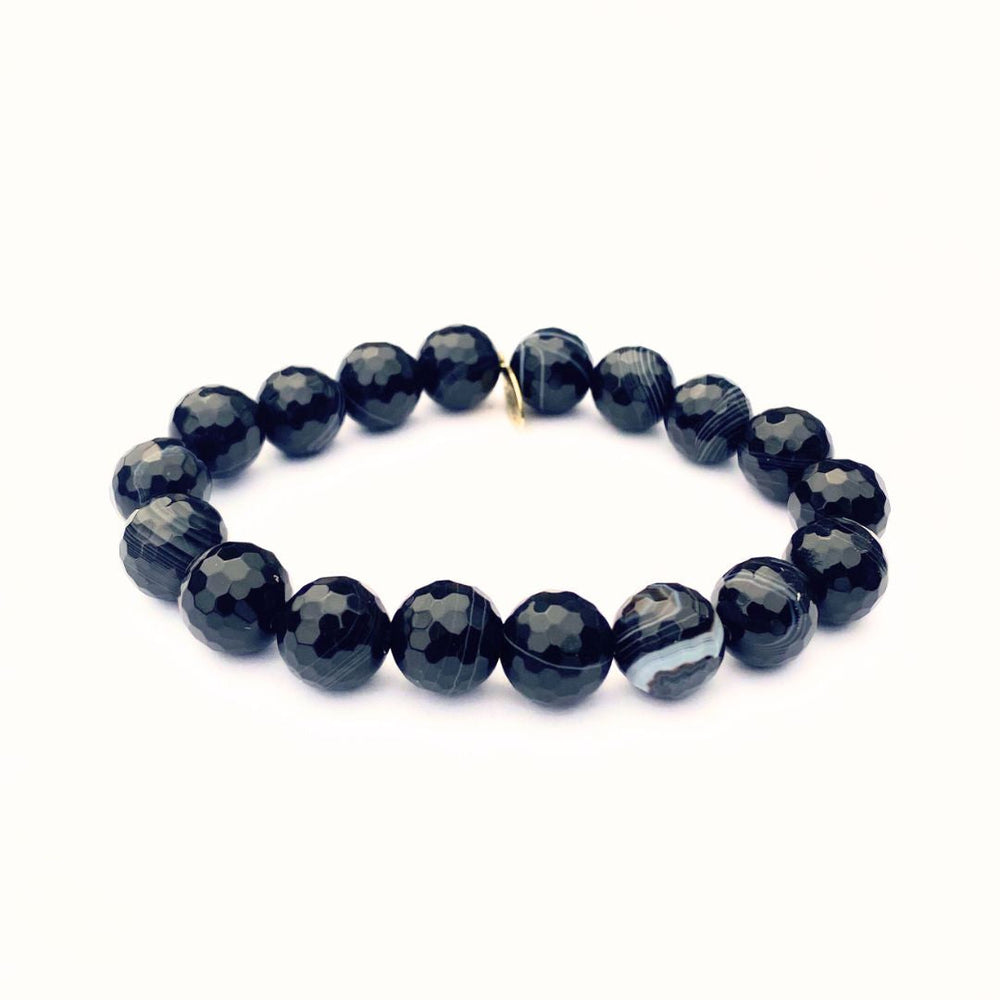 Onyx Crystal Bracelet | Faceted