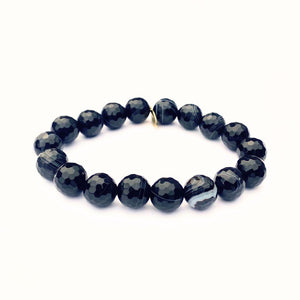 
                  
                    Load image into Gallery viewer, Onyx Crystal Bracelet | Faceted
                  
                