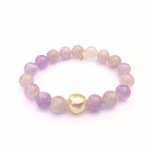 
                  
                    Load image into Gallery viewer, Lavender Amethyst Crystal Bracelet | Pearl
                  
                