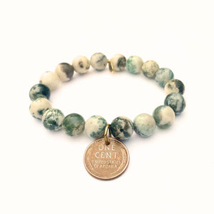 
                  
                    Load image into Gallery viewer, Moss Agate Crystal Bracelet | Wheat Penny
                  
                