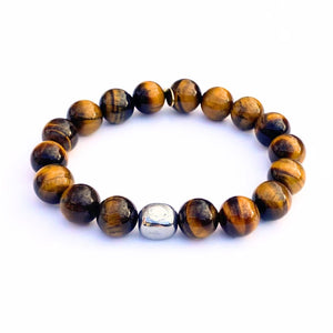 
                  
                    Load image into Gallery viewer, Tiger Eye Crystal Bracelet | Hematite
                  
                