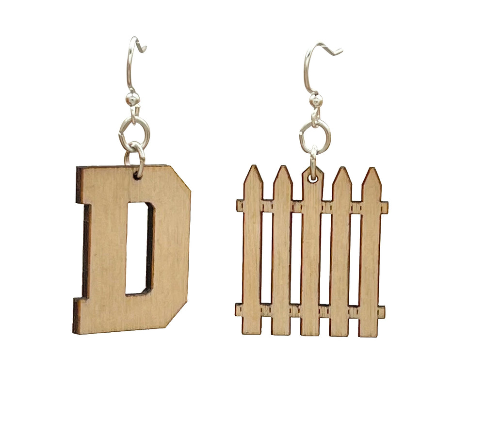 D Fence (Defense) Earrings #1587