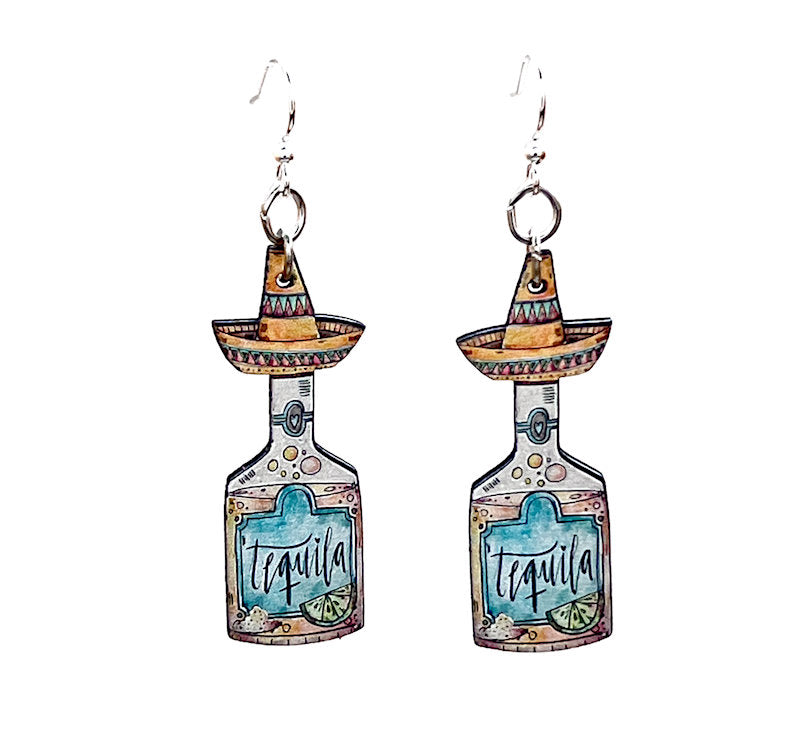 
                  
                    Load image into Gallery viewer, Tequila Sombrero Earrings #1724
                  
                