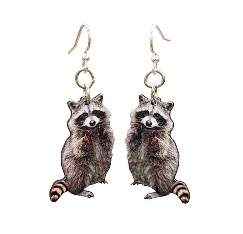 
                  
                    Load image into Gallery viewer, Raccoon Earrings #1727
                  
                