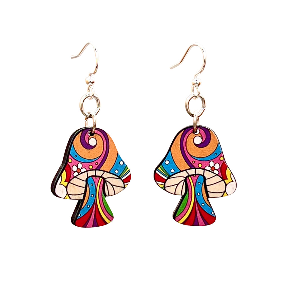 Psychedelic Mushroom Earrings #1732