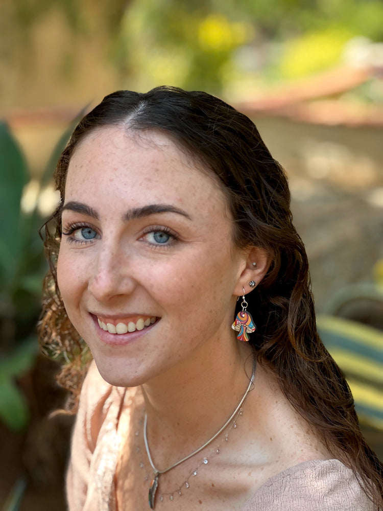 
                  
                    Load image into Gallery viewer, Psychedelic Mushroom Earrings #1732
                  
                