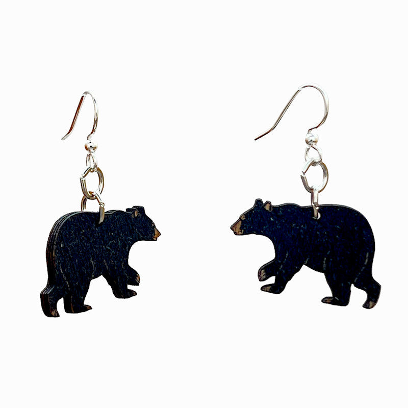 
                  
                    Load image into Gallery viewer, Black Bear Earrings #1734
                  
                