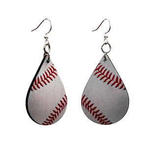 
                  
                    Load image into Gallery viewer, Baseball Tear Drops Earrings #1735
                  
                