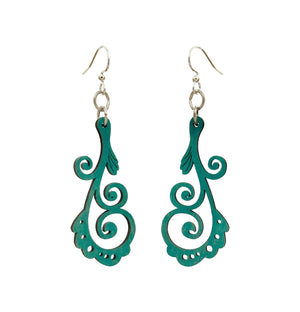 
                  
                    Load image into Gallery viewer, Finned Scroll Earrings #1750
                  
                