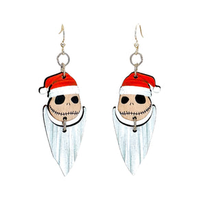 
                  
                    Load image into Gallery viewer, Christmas Skeleton Head Earrings #1758
                  
                