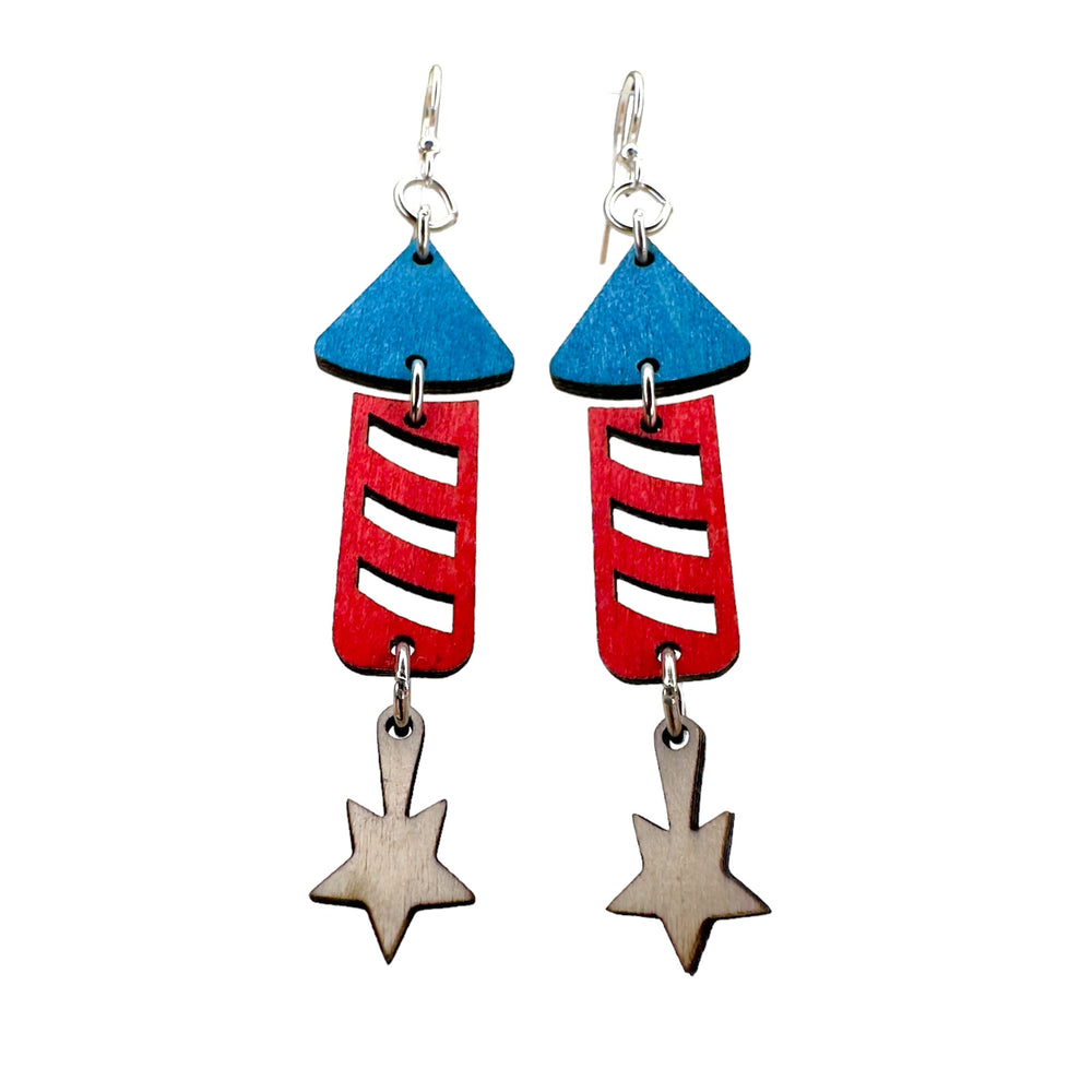 
                  
                    Load image into Gallery viewer, 4th of July Firework Earrings #1801
                  
                