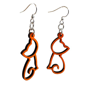 
                  
                    Load image into Gallery viewer, Kitten Outline Earrings #1807
                  
                