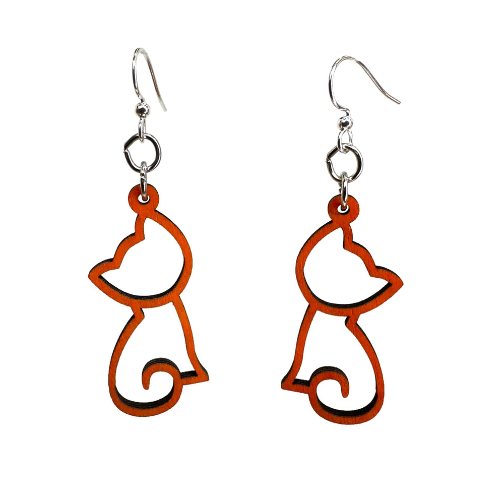 Kitten Outline Earrings #1807