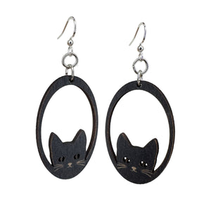 
                  
                    Load image into Gallery viewer, Sneaky Cat Earrings #1808
                  
                