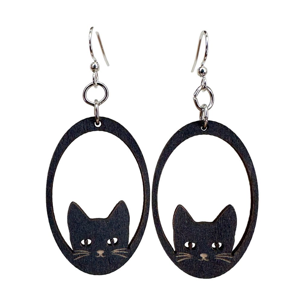 
                  
                    Load image into Gallery viewer, Sneaky Cat Earrings #1808
                  
                