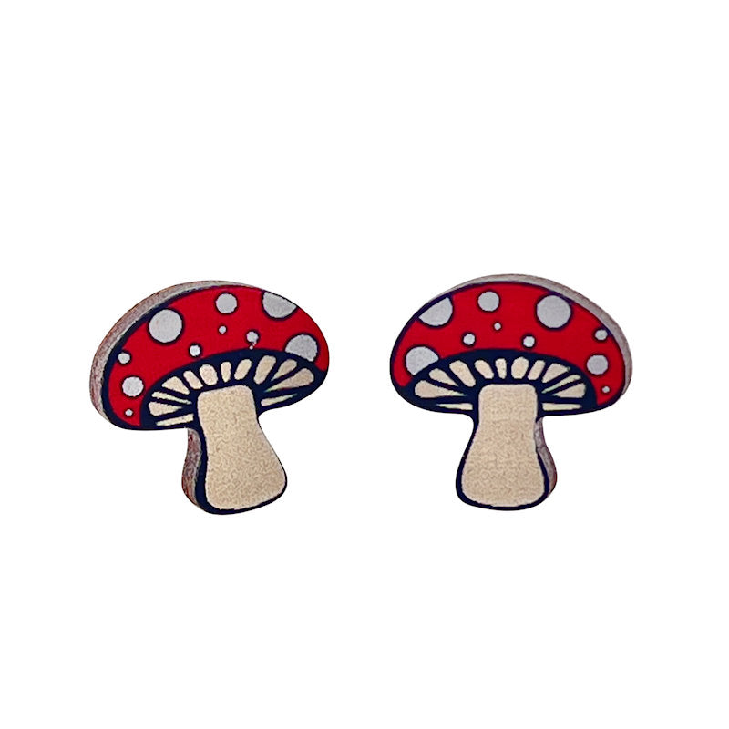 
                  
                    Load image into Gallery viewer, Mushroom Stud Earrings #3045
                  
                