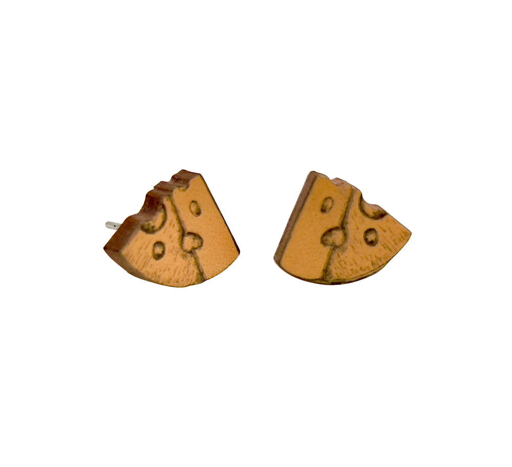 
                  
                    Load image into Gallery viewer, Cheese Stud Earrings #3057
                  
                