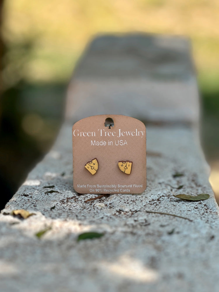 
                  
                    Load image into Gallery viewer, Cheese Stud Earrings #3057
                  
                