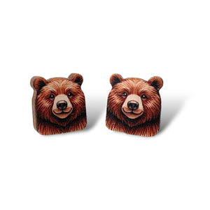 
                  
                    Load image into Gallery viewer, Bear Hug Stud Earrings #3112
                  
                