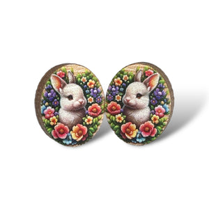 
                  
                    Load image into Gallery viewer, Easter Bunny Stud Earrings #3115
                  
                