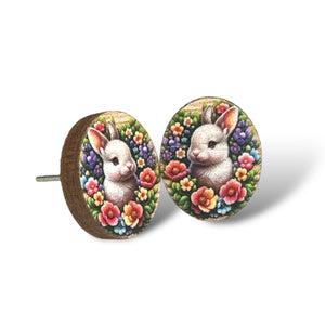 
                  
                    Load image into Gallery viewer, Easter Bunny Stud Earrings #3115
                  
                