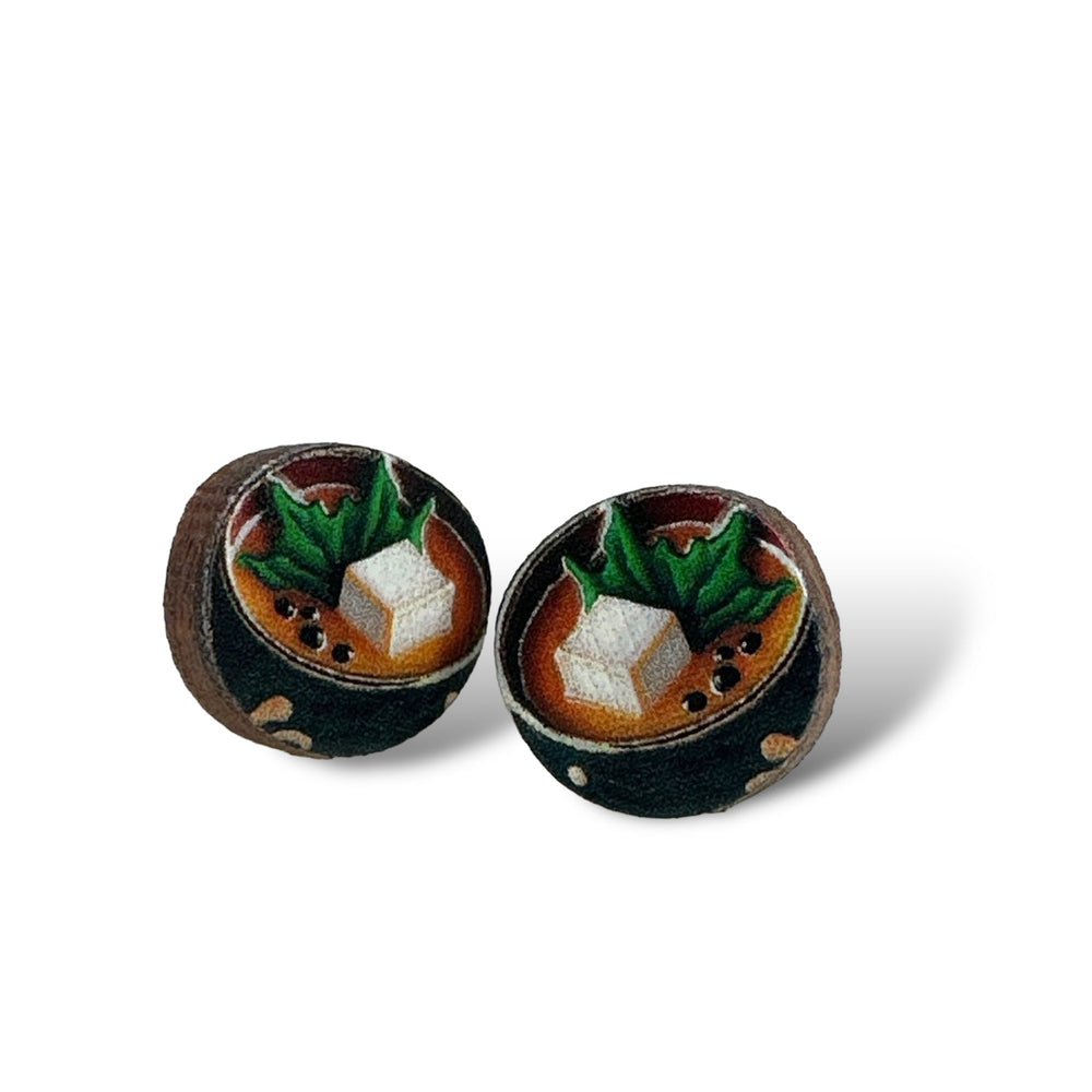 
                  
                    Load image into Gallery viewer, Miso Soup Stud Earrings #3117
                  
                