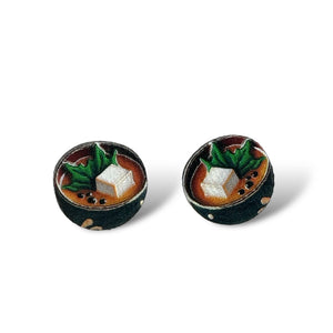 
                  
                    Load image into Gallery viewer, Miso Soup Stud Earrings #3117
                  
                