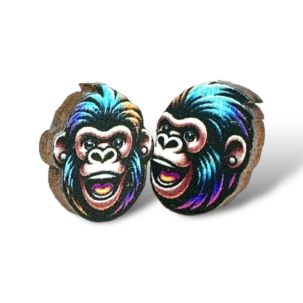 
                  
                    Load image into Gallery viewer, Ape Stud Earrings #3123
                  
                