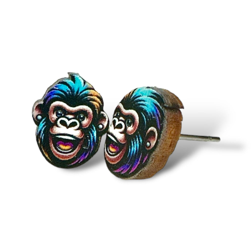 
                  
                    Load image into Gallery viewer, Ape Stud Earrings #3123
                  
                