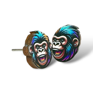 
                  
                    Load image into Gallery viewer, Ape Stud Earrings #3123
                  
                