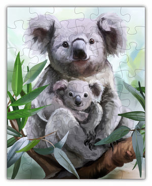 
                  
                    Load image into Gallery viewer, Cuddle Koala Loving on Her Baby Puzzle - 48PCS - #6404
                  
                