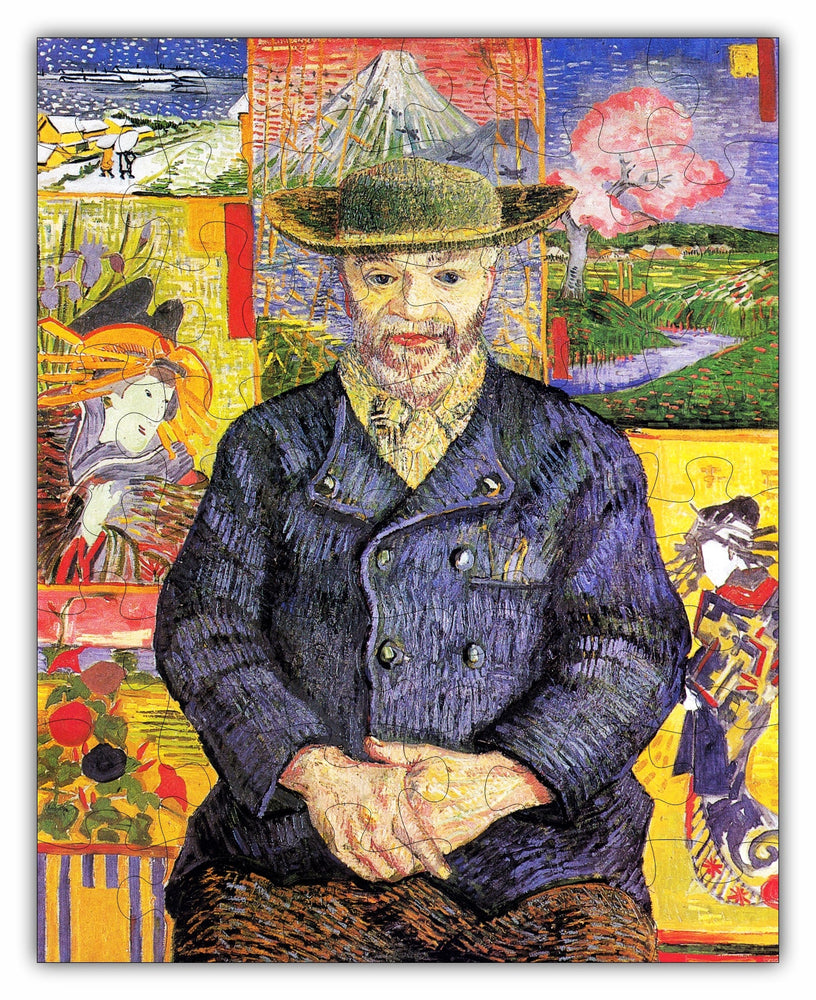 
                  
                    Load image into Gallery viewer, Vincent van Gogh&amp;#39;s Portrait of Père Tanguy (1887) PUZZLE - 48PCS - #6405
                  
                