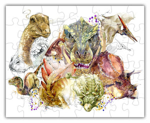 
                  
                    Load image into Gallery viewer, Prehistoric Dino Avengers Puzzle - 48PCS - #6406
                  
                