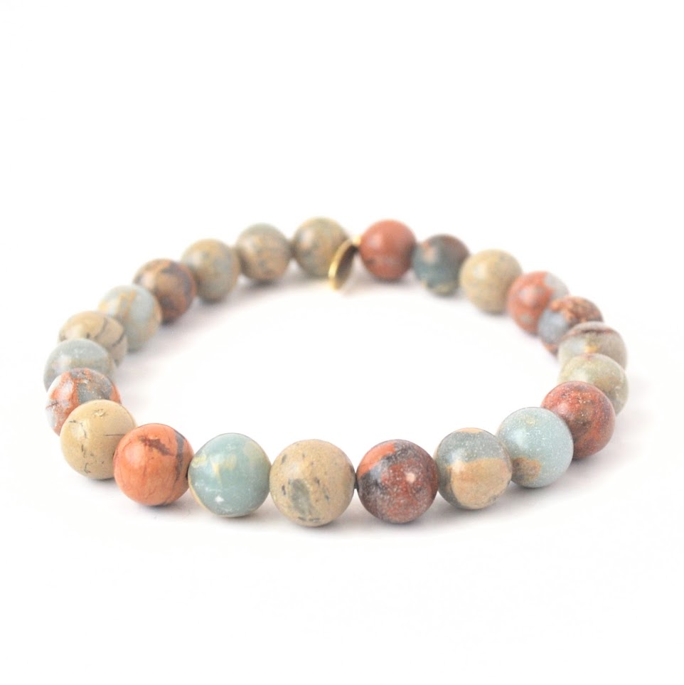 Jasper Crystal Bracelet | Sandalwood Essential Oil Diffuser | Triangle Collection