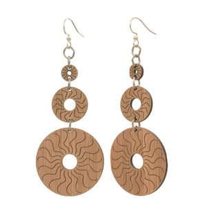 
                  
                    Load image into Gallery viewer, Momentum Circles Bamboo Earrings #953
                  
                