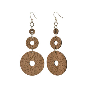 
                  
                    Load image into Gallery viewer, Momentum Circles Bamboo Earrings #953
                  
                