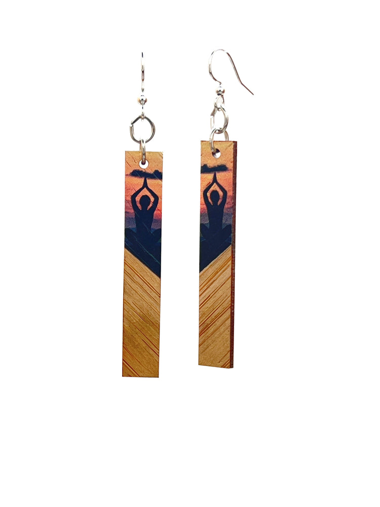 
                  
                    Load image into Gallery viewer, Easy Pose Bamboo Earrings #955
                  
                