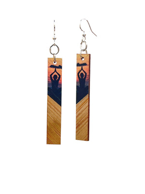 
                  
                    Load image into Gallery viewer, Easy Pose Bamboo Earrings #955
                  
                