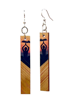 
                  
                    Load image into Gallery viewer, Easy Pose Bamboo Earrings #955
                  
                