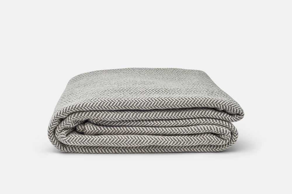 
                  
                    Load image into Gallery viewer, American Made Organic Herringbone Weave Cotton Blanket
                  
                