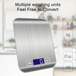 
                  
                    Load image into Gallery viewer, Stainless Steel Electric Kitchen Scale
                  
                