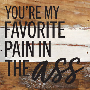 
                  
                    Load image into Gallery viewer, You&amp;#39;re my favorite pain in the ass / 6x6 Reclaimed Wood Wall Decor
                  
                