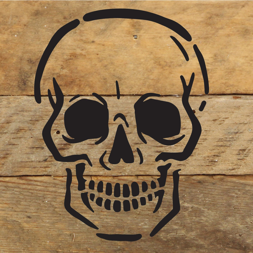 
                  
                    Load image into Gallery viewer, Skeleton Head Halloween / 6x6 Reclaimed Wood Sign
                  
                