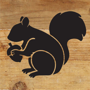 
                  
                    Load image into Gallery viewer, Squirrel Icon / 6x6 Reclaimed Wood Sign
                  
                