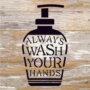 
                  
                    Load image into Gallery viewer, Always Wash Your Hands / 6x6 Reclaimed Wood Sign
                  
                