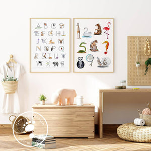 
                  
                    Load image into Gallery viewer, Animal Numbers Print Wall Art
                  
                