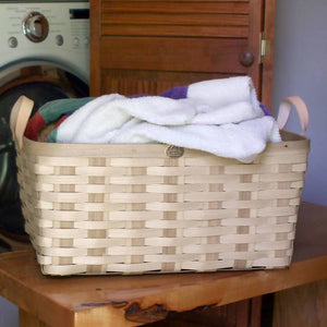 
                  
                    Load image into Gallery viewer, American Made Appalachian Ash Laundry Basket
                  
                