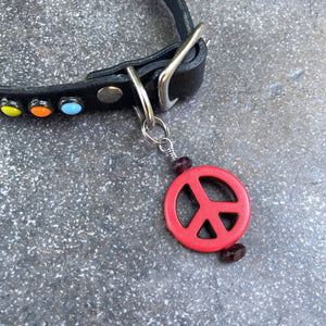 
                  
                    Load image into Gallery viewer, Peace Sign Pet Collar Charm
                  
                