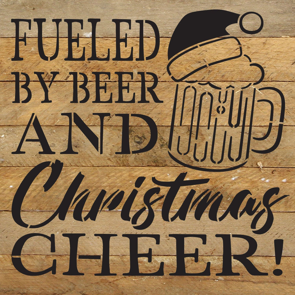 
                  
                    Load image into Gallery viewer, Fueled by Beer and Christmas Cheer / 10x10 Reclaimed Wood Wall Decor
                  
                